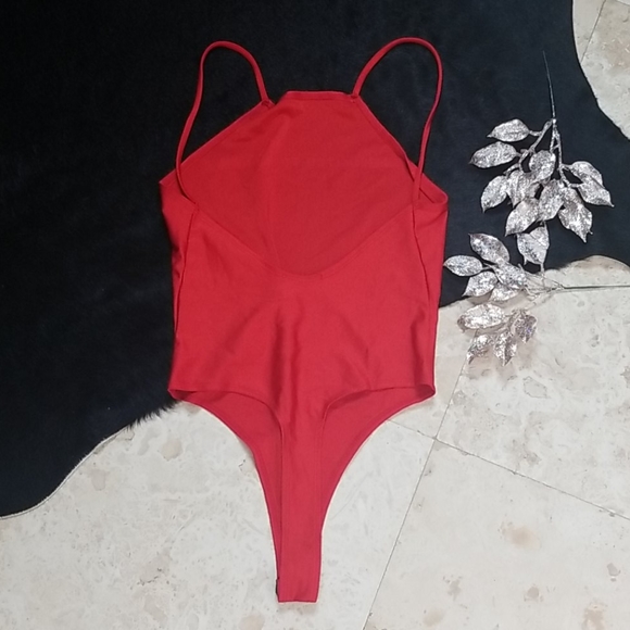 Fashion Nova Red One Piece Swim Large - Picture 4 of 5